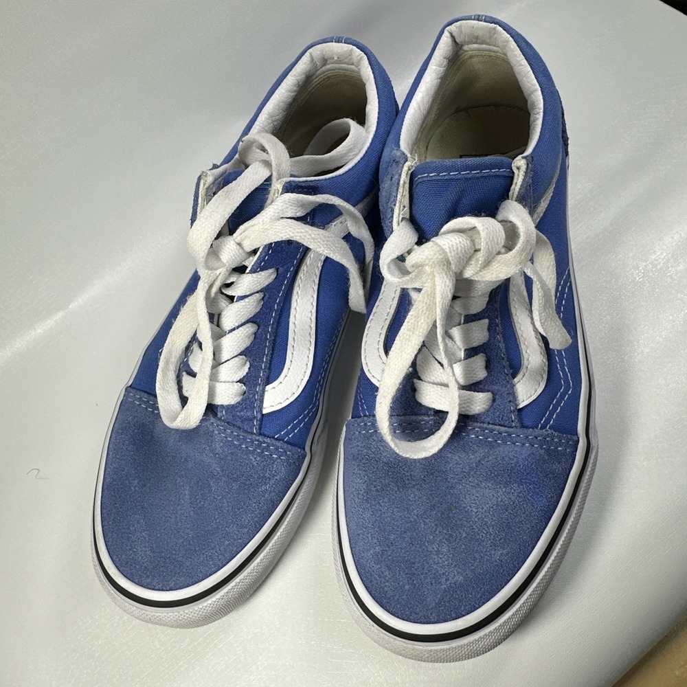 Vans Off the‎ Wall Women's Size 6.5 Blue Low Tops Old Skool Skater Shoe
